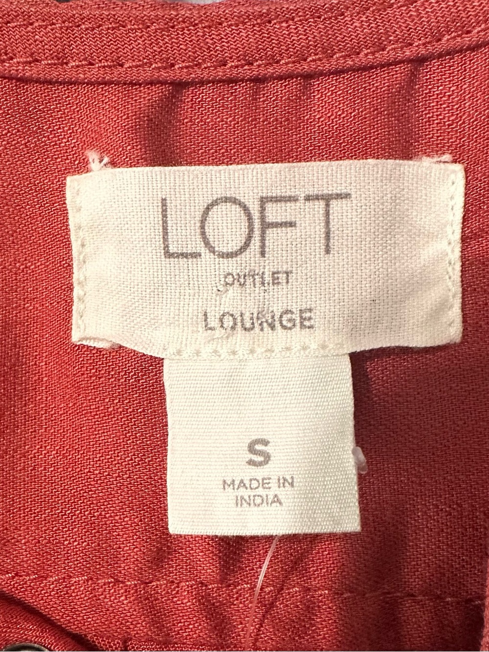 LOFT Outlet Coral Sleeveless Shift Dress NWT Small Lace-Up Neck Resort Vacation - Picture 6 of 7